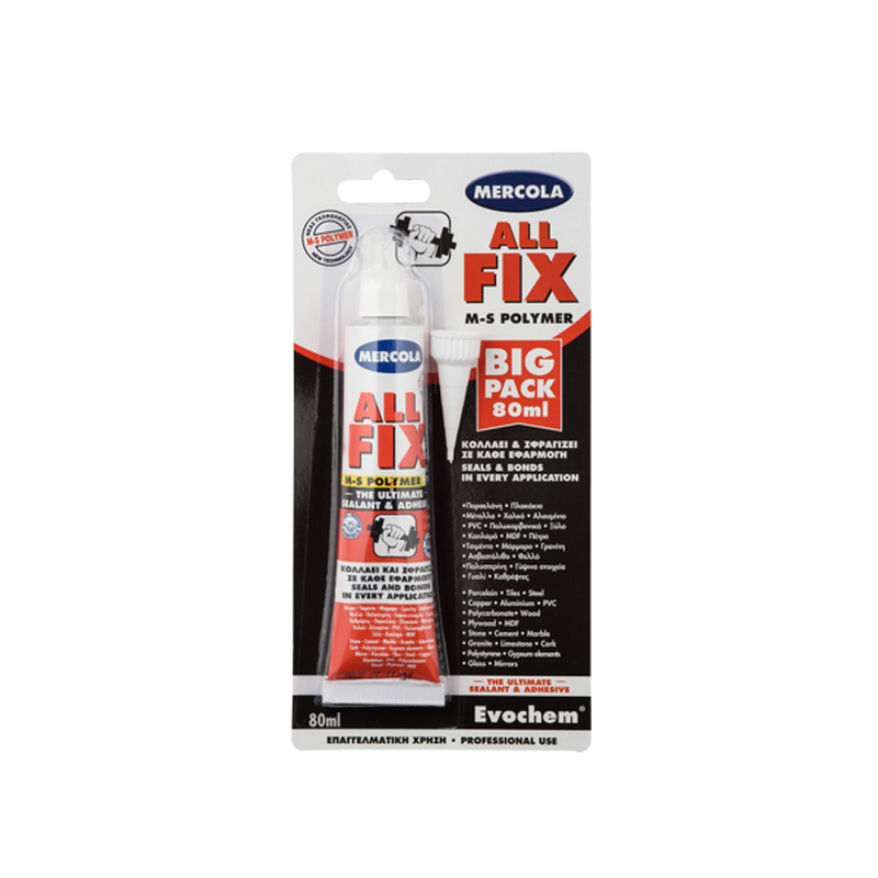 All fix clear 80ml (σφραγιστικο & συγκολλητικο ms polymer) mercola, , medium image number null