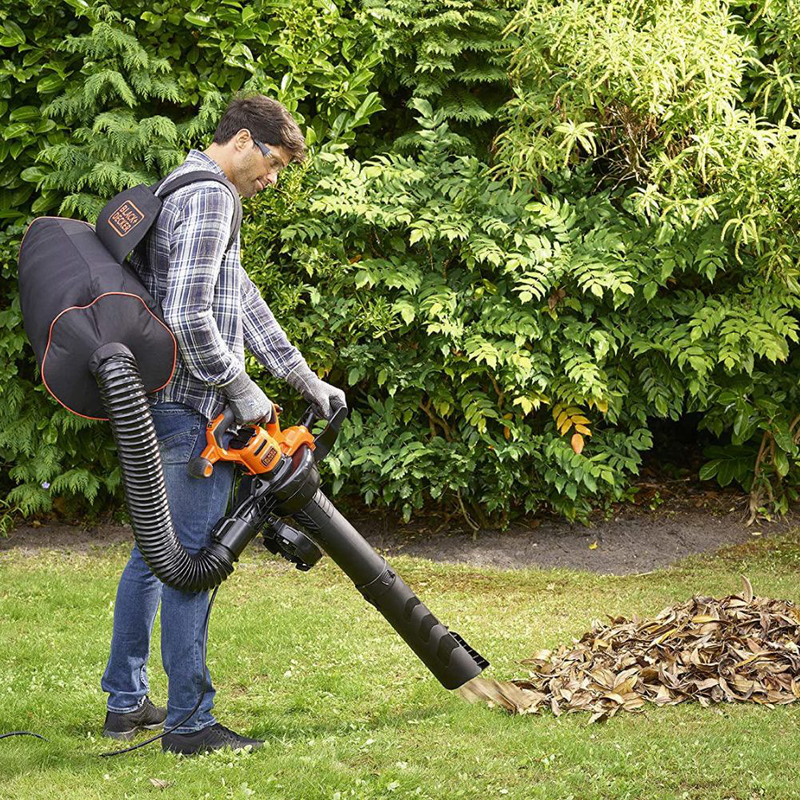 Black & decker φυσητήρας αναρροφητήρας χειρός ηλεκτρικός 3000w με ρύθμιση έντασης & με σακίδιο πλάτης, , medium-null