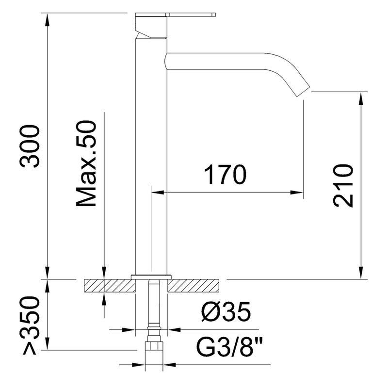 Nexus brushed gunmetal single lever basin mixer, , medium image number null