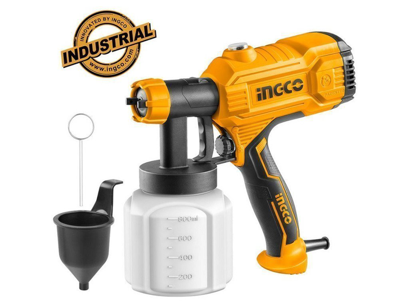Ingco ηλεκτρικό πιστόλι βαφής 450w με ισχύ 350w και δοχείο 800ml – ιδανικό για ακριβές και ομοιόμορφο βάψιμο, , medium-null