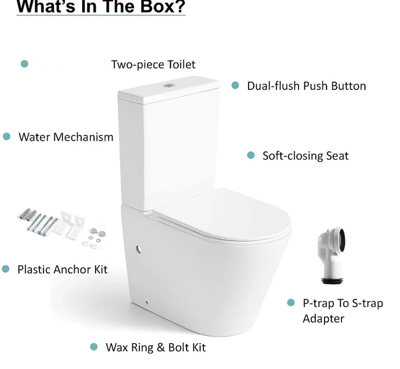 Matrix tornado complete set toilet p-trap 180mm / s-trap 220mm, , medium-null