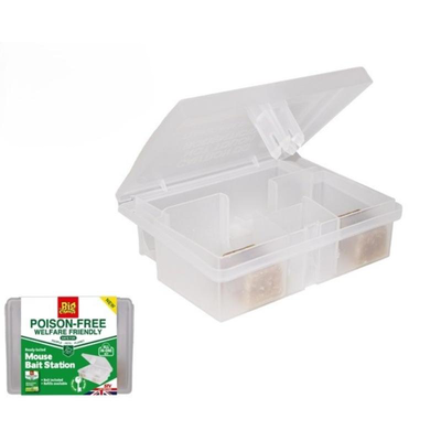 Big cheese poison mouse bait station - white, , medium
