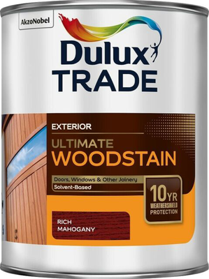 Dulux ultimate woodstain 1ltr - rich mahogany, , medium