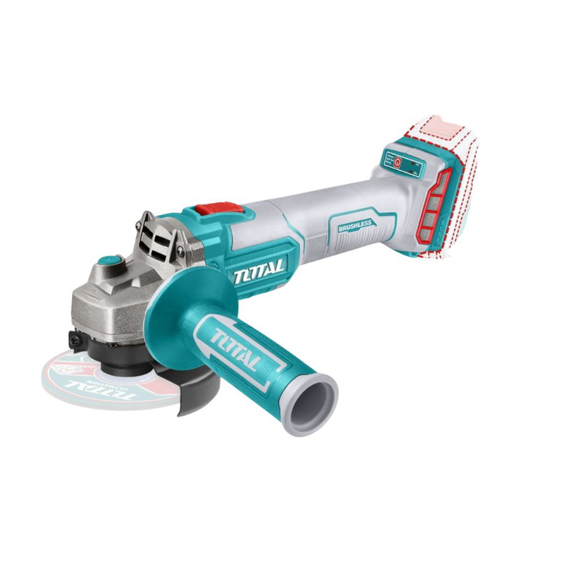 Total επαγγελματικό σετ γωνιακός τροχός 125mm brushless, 20v li-ion, 2x4ah μπαταρίες & τσάντα μεταφοράς (tagli2012582), , medium-null