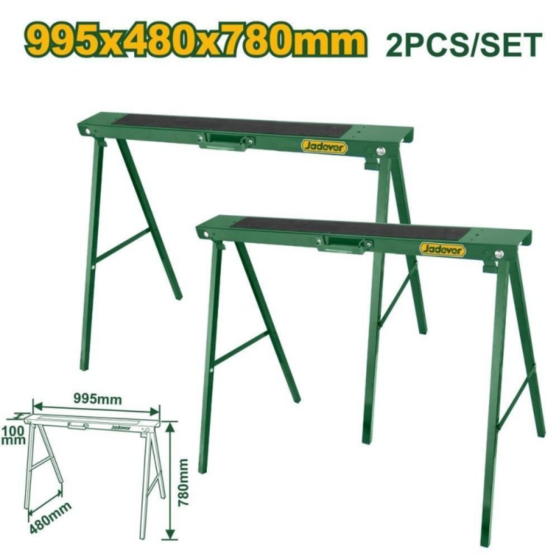 Product image: Jadever σετ 2 καβαλέτα - πάγκοι εργασίας, , medium-null