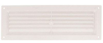 Door ventilatiion grill with net 260x90mm white, , medium