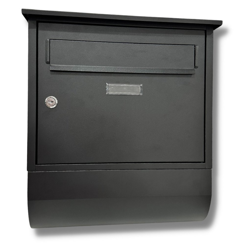 Product image: Μεταλλικό γραμματοκιβώτιο τοίχου μαύρο 390x165x460mm, , medium-null