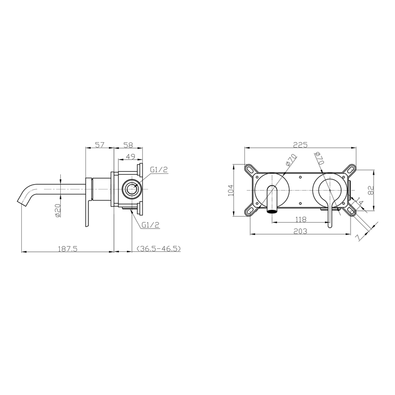 Era white concealed basin mixer, , medium-null