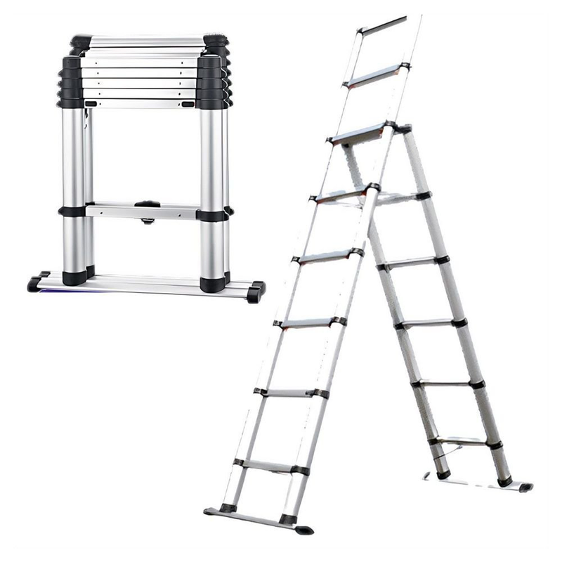 Telescopic ladder double 6+6 steps 2.05 m, , medium-null