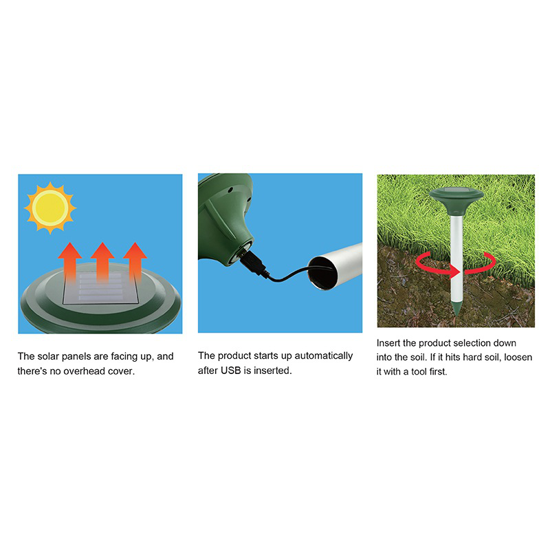 Solar snake repellent spike, , medium-null