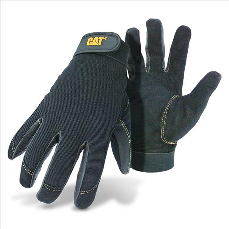 Glove cat012201l reversed pigskin grain palm and fingertips , size large-null