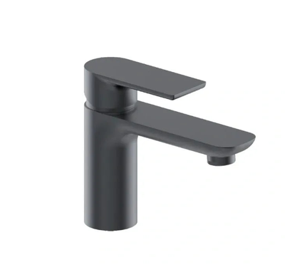 Fontana black basin mixer, Black, medium