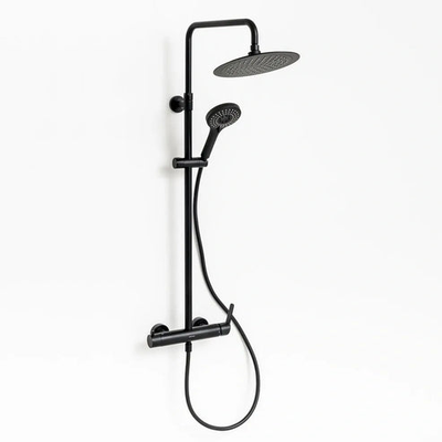 Panam evo xtreme black extendable shower column, Black, medium