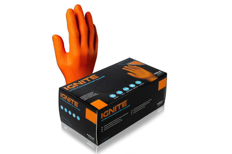 Ignite 50 - orange nitrile gloves (50 pcs) (a17950)-null