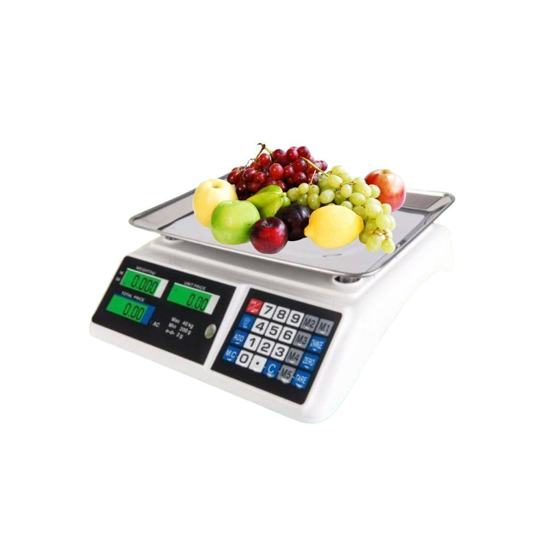 Product image: Aerbes επαναφορτιζόμενη επαγγελματική ζυγαριά πάγκου με μέγιστο φορτίο 40kg και οθόνη lcd, 37x35x13cm, , medium-null