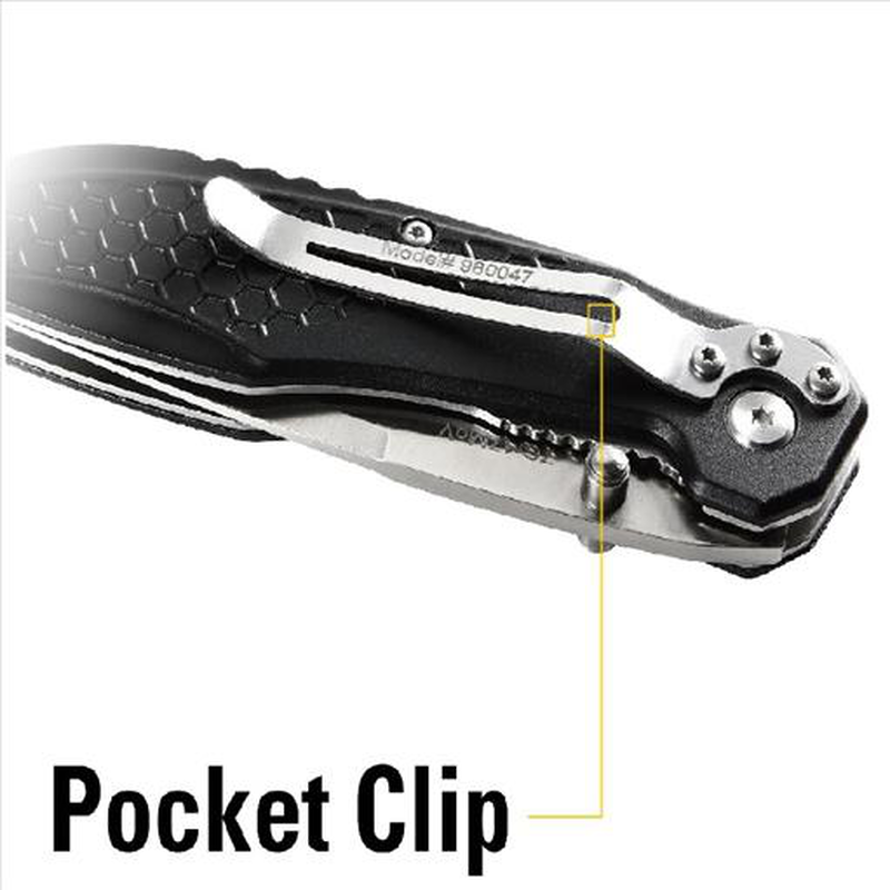 Cat 106310 20.3cm drop-point folding knife /glass break / belt cutter, , medium-null