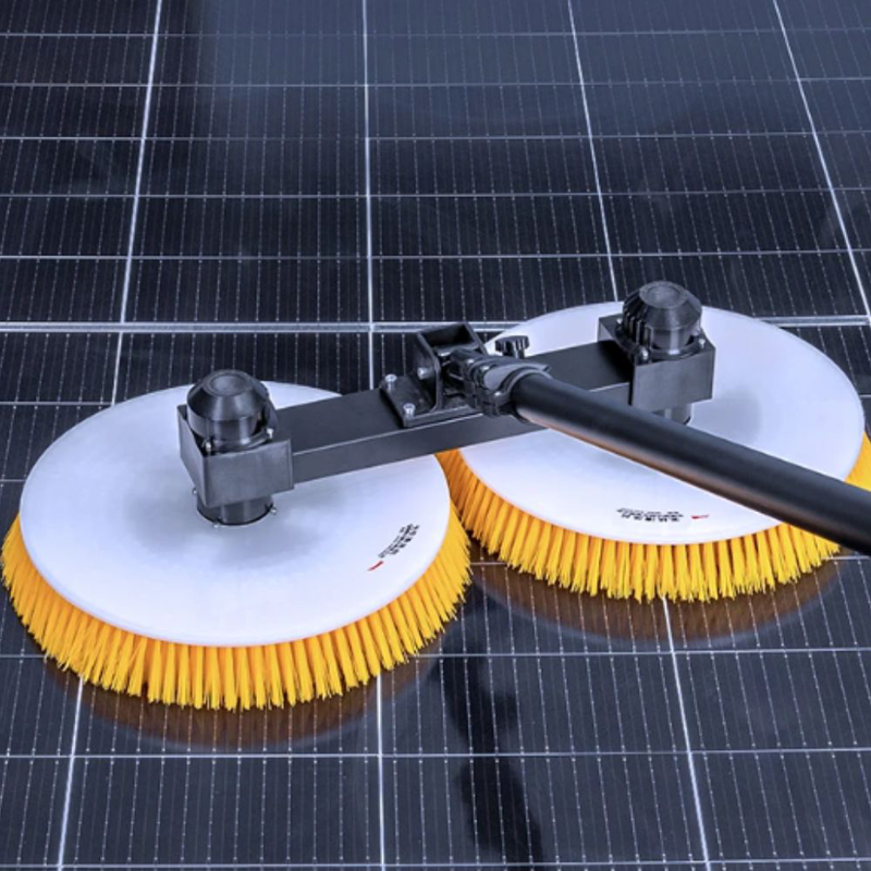 Product image: Ηλεκτρική βούρτσα καθαρισμού ηλιακών πάνελ (dual brush) με brushless κινητήρα και σύστημα ψεκασμού νερού 7,5 m, , medium-null