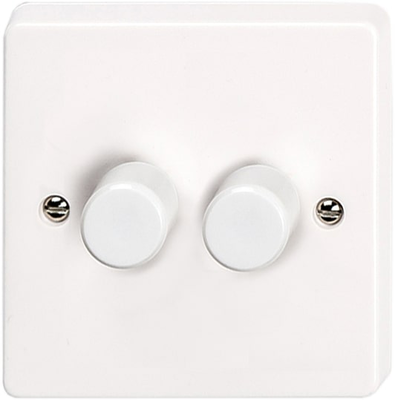 Svg white w1 250w 2gang dimmer, , medium