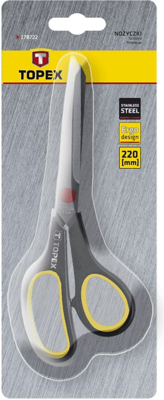 Topex ψαλιδι 22cm από ανοξειδωτο ατσαλι, , medium-null