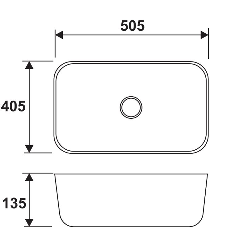 Lea art basin 505x405x135mm, , medium-null