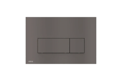 Flush plate for pre-wall installation systems gun metal mat (alcadrain), , medium