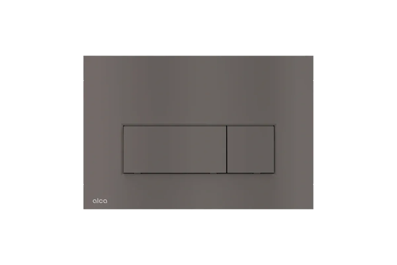 Flush plate for pre-wall installation systems gun metal mat (alcadrain), , medium-null