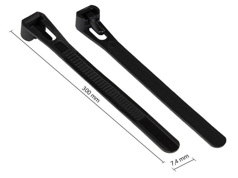 Alcasa kab-r30s74 / releasable cable tie / nylon / black / 300 mm / 100 pc(s)-null