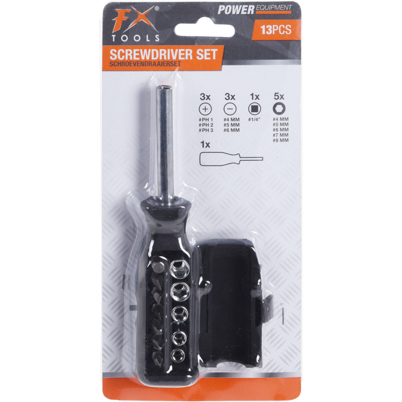 Screwdriver set 13pcs, , medium-null