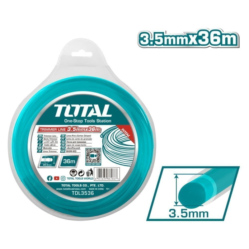 Product image: Total μεσινέζα στρογγυλή μήκους 36m και πάχους 3.5mm, , medium-null
