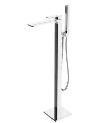 Floor standing square bath mixer, , medium