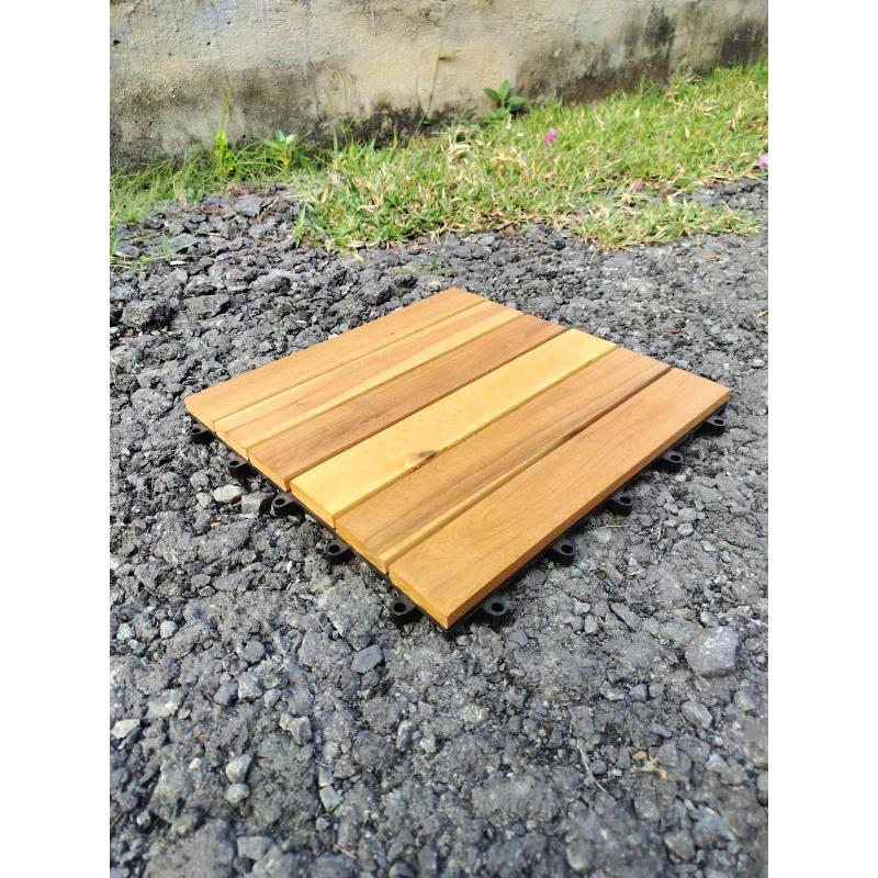 Deck tile acacia 30x30cm 9pcs, , medium image number null