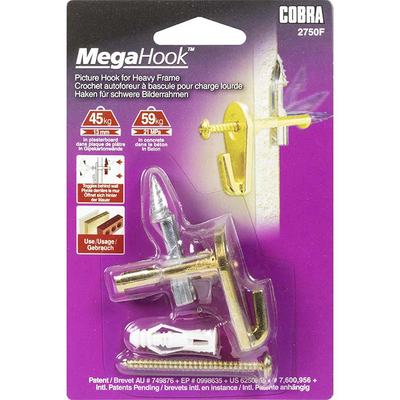 Cobra 2750f εισδοχη τοιχου + αγκιστρο με χαλκινο γαντζο