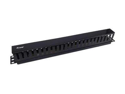 Equip 19" rack mount cable management panel, black, , medium