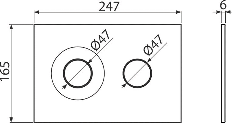 Flush plate dot.dot black matte (alcadrain), , medium image number null
