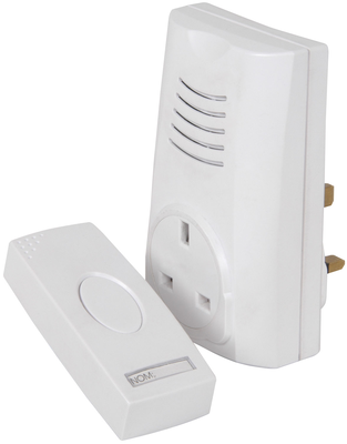 Mercury db300 wireless doorbell plug-in & plug-through 350.300uk, , medium