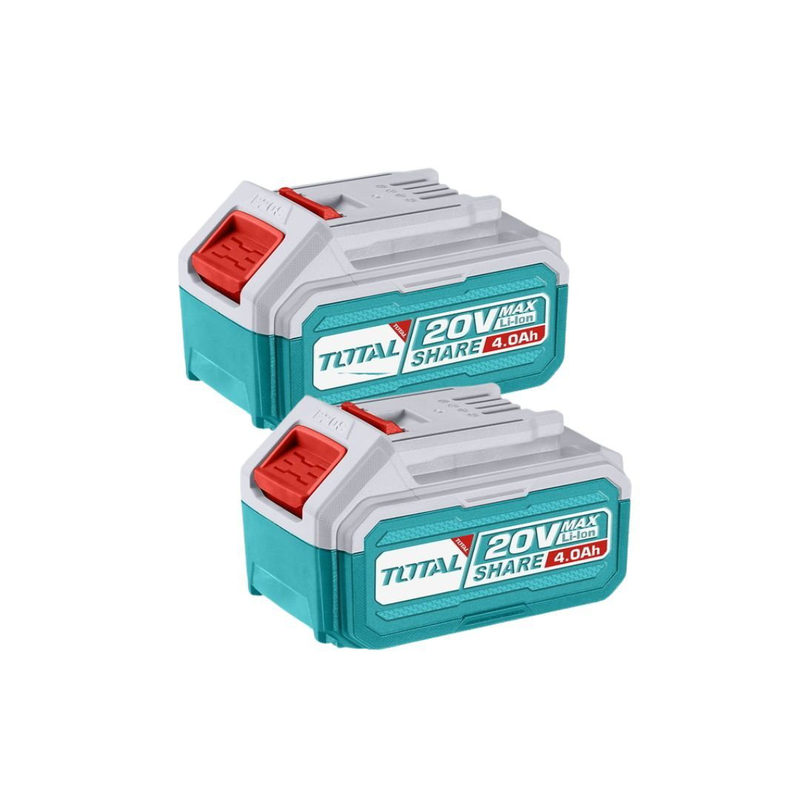 Product image: Total σετ μπαταριών λιθίου 20v 4ah p20s 2 τεμάχια με ένδειξη led (tosli240312e), , medium-null