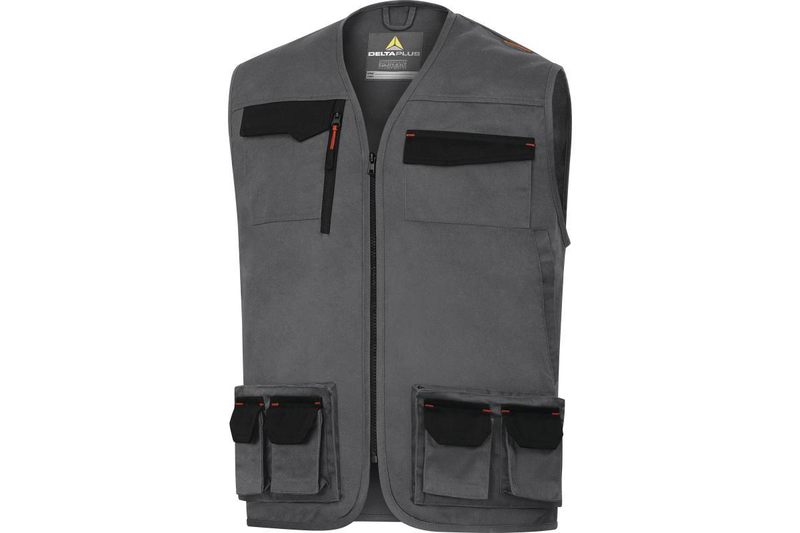 M2gi3 - mach2 working vest in polyester/cotton grey (a15368)-null