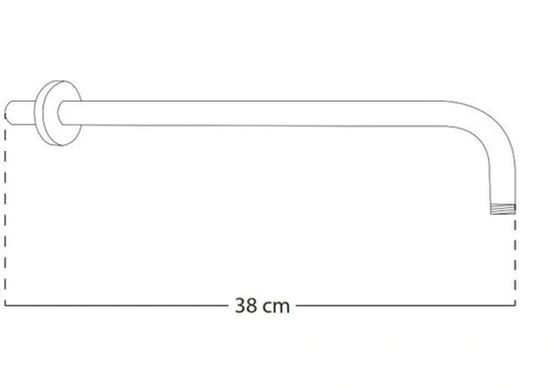 Round wall-mounted shower arm, , medium-null