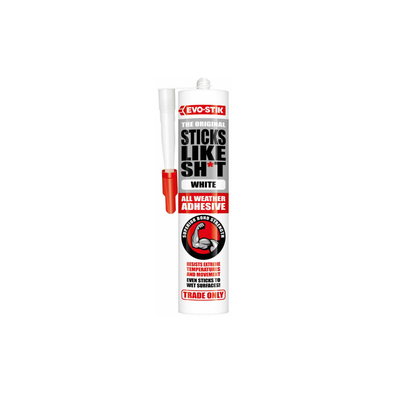 Evo-stik adhesive sticks like sh*t 290ml white, White, medium