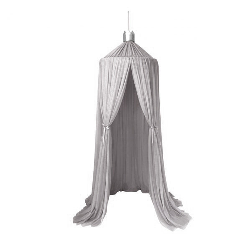 Spinkie dreamy canopy + 1 pom garland in oyster with silver crown, , medium-null