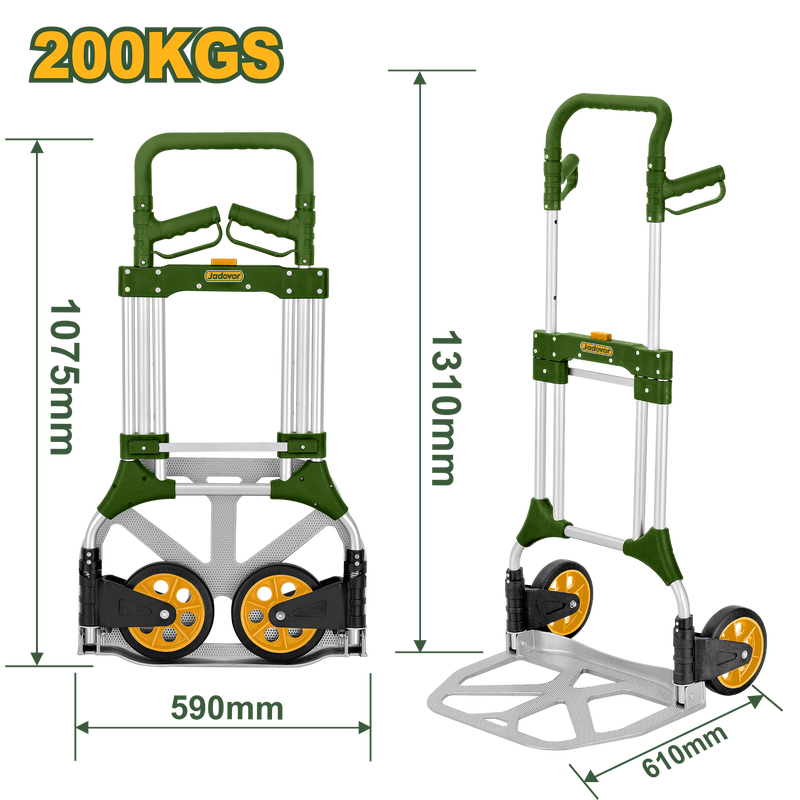 Foldable hand truck 200kg 200mm jadever, , medium-null