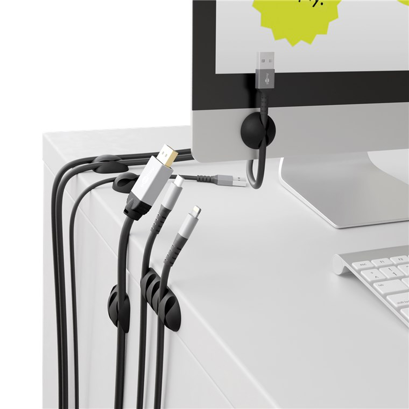 Goobay cable manag.set black 5 image number null