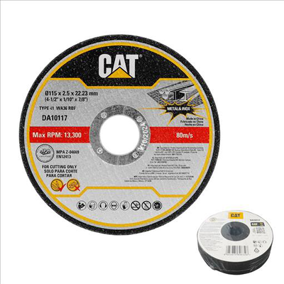 Cat da10117 abrasive cutting disc flat metal  inox 115x2.5x22.23mm type 41 wa36 rbf pack x 10, , medium