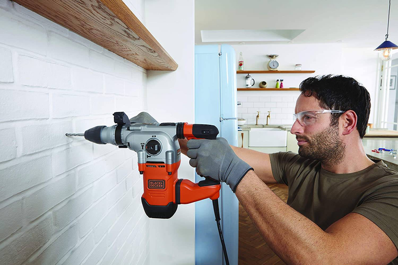 Product image: 1250w corded sds-plus hammer drill and kit box behs03k-qs black & decker, , medium-null