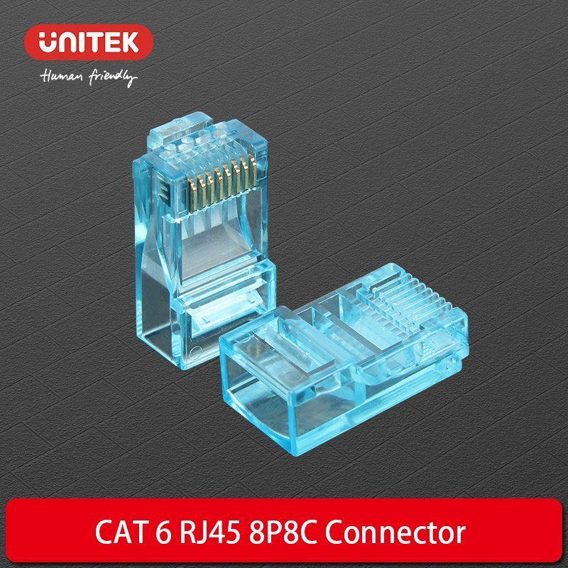 Unitek y-ot19tp cat6 rj45 connector 100pcs, , medium-null