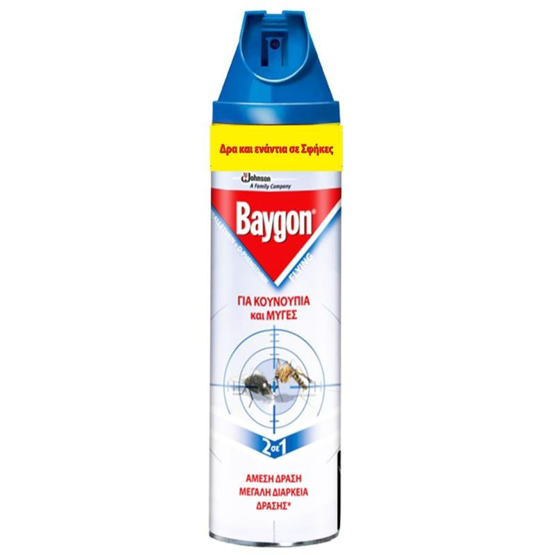 Product image: Baygon αεροζολ fik για μυγες και κουνουπια 400ml, , medium-null