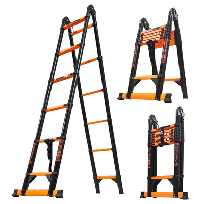 Kaokey carbon steel professional multifunctional telescopic ladder 2x6 steps, , medium