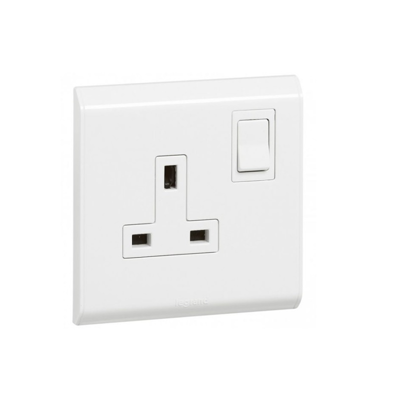 Product image: Legrand 617641 belanko single switch socket 13a 1 gang, , medium-null