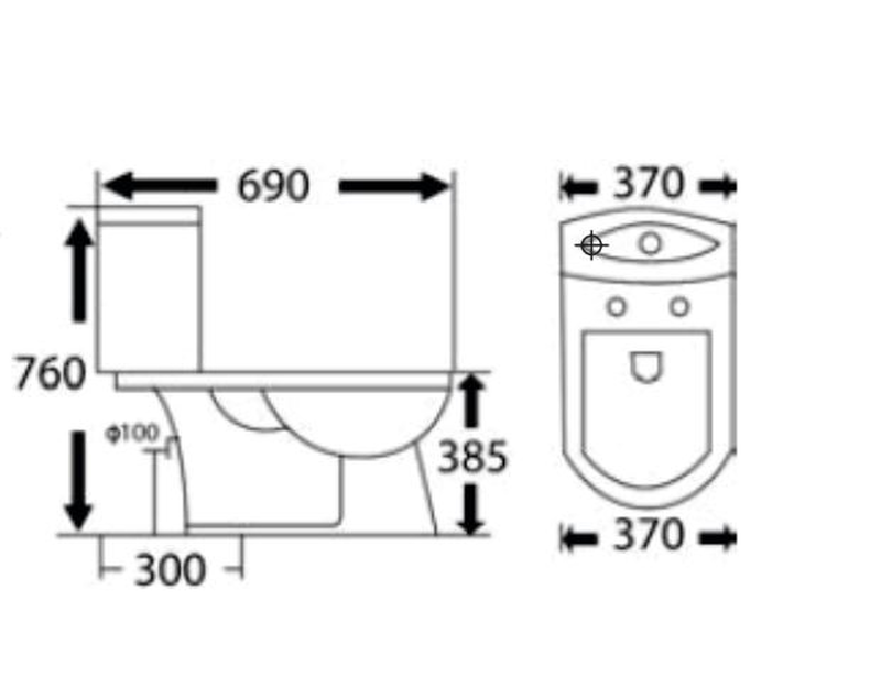 Product image: Maxi complete set toilet s-trap 300mm, , medium-null
