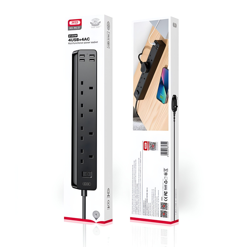 Πολύπριζο xo-wl12 με 4 υποδοχές USB, , medium image number null